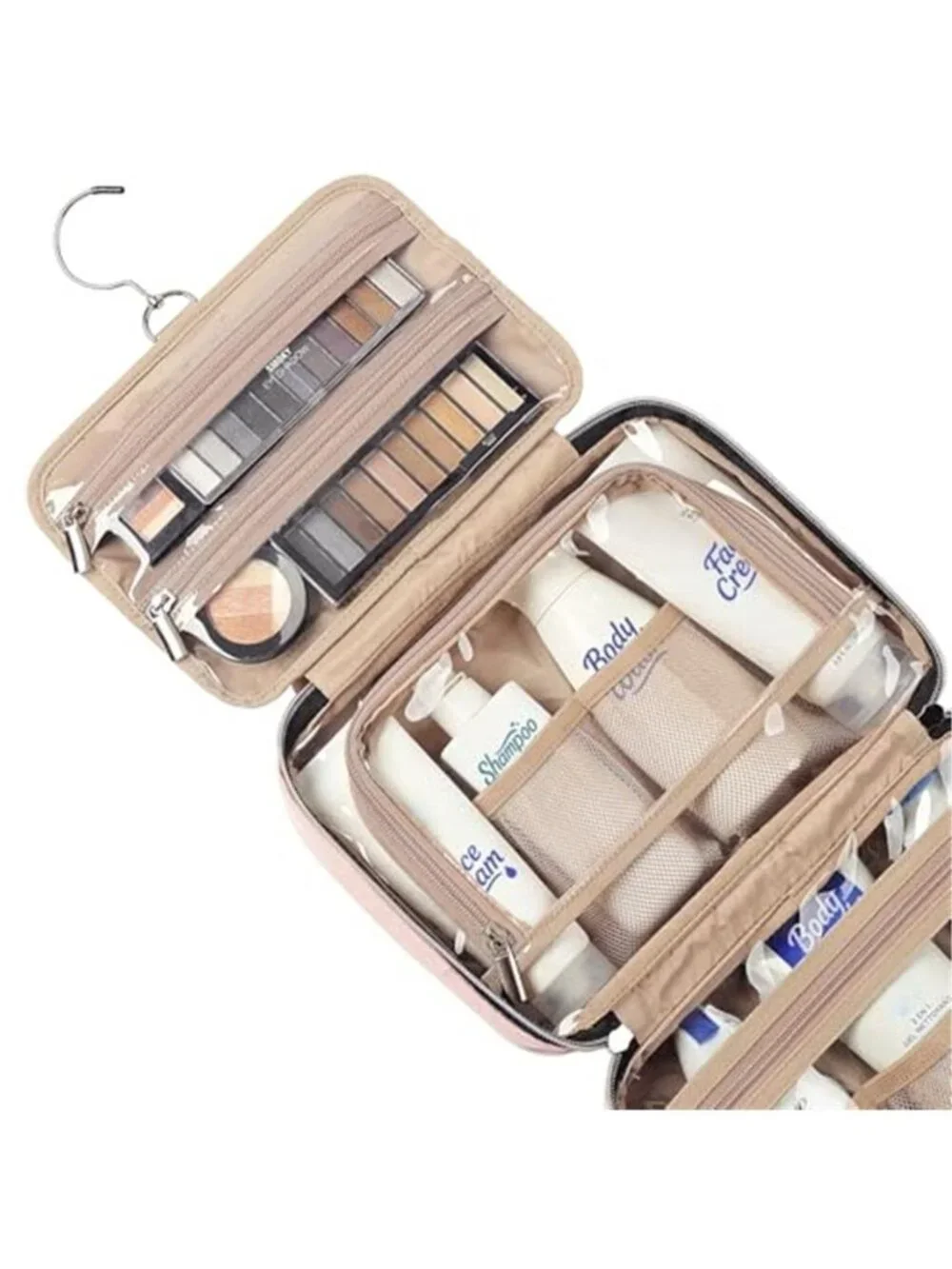 Travel Toiletry Bag for women, Portable Hanging Organizer for Travel-Sized